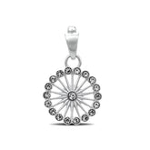 Ava Sterling Silver Round Chaton Crystal Necklace