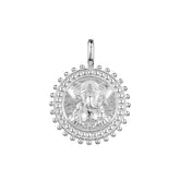 Anna Sterling Silver Ganesh White Cubic Zirconia Pendant