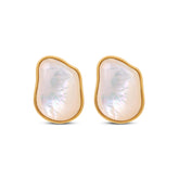 Roe Sterling Silver Cab Shell Earrings