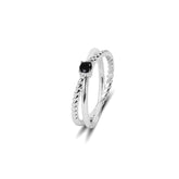Mia Sterling Silver Black Spinel Ring