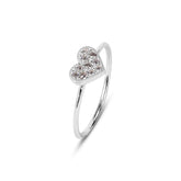 Nora Sterling Silver Round White Cubic Zirconia Ring