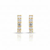 Hani Silver Diamond Earrings