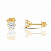 Hemi Silver Diamond Earrings