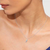 Mia Sterling Silver Blue Magnesite Necklace