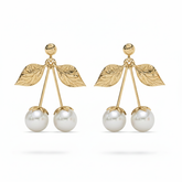 Bria Silver Synthetic Pearl Earrings