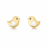 Cila Silver Stud Enamel Earrings