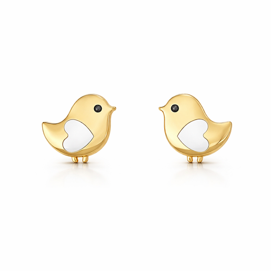 Cila Silver Stud Enamel Earrings