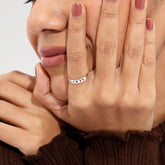 Ayla Sterling Silver Moon Phase Band Ring