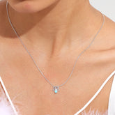 Lily Sterling Silver Blue Magnesite Floral Necklace