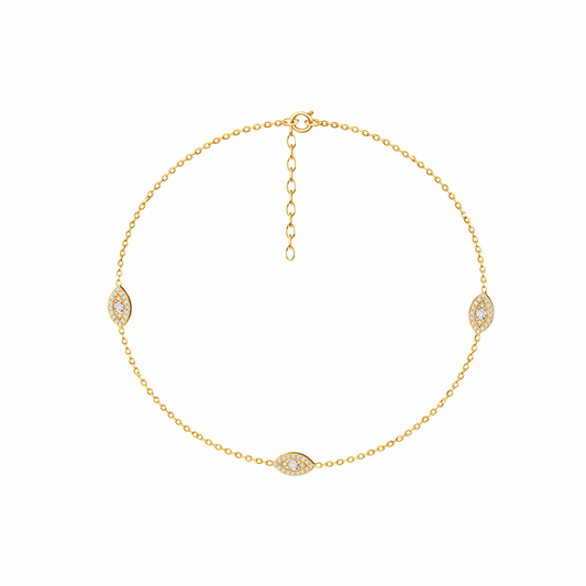 Ayle Silver Zirconia Anklet