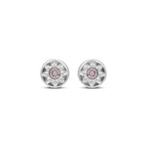 Zia Sterling Silver White Cubic Zirconia Stud Earrings