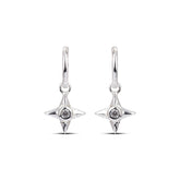 Aya Sterling Silver White Cubic Zirconia Star Earrings