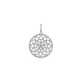 Zoe Sterling Silver Elegant Floral Pendant
