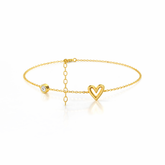 Ciri Silver Heart Zirconia Bracelet