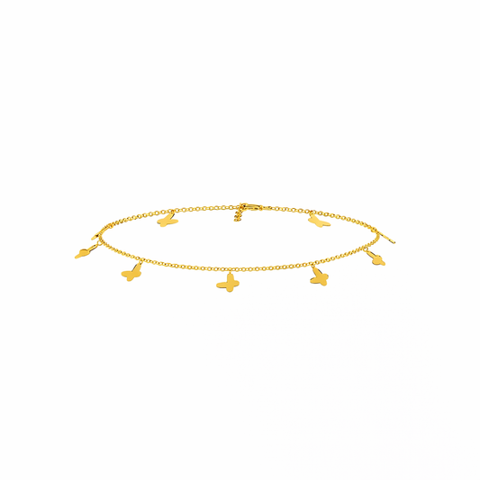 Akoa Silver Butterfly Anklet