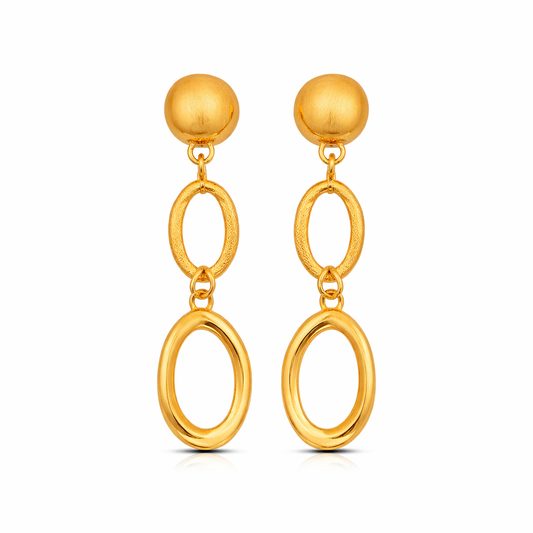 Cara Silver Organic Earrings