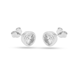 Mia Sterling Silver Lab Grown Diamond Stud Earrings