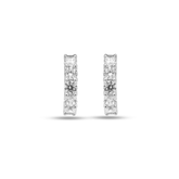 Ava Sterling Silver Lab Grown Diamond Stud Earrings