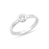 Anna Sterling Silver Lab Grown Diamond Ring