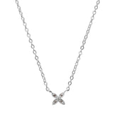 Lily Sterling Silver Floral White Cubic Zirconia Pendant