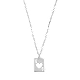 Lucy Sterling Silver Heart Necklace