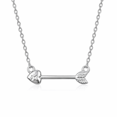 kate Sterling Silver Elegant Arrow Necklace