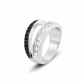 Mia Sterling Silver White Topaz Spinel Ring