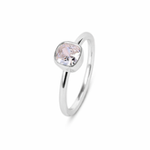 Ava Sterling Silver White Cubic Zirconia Ring