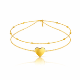 Elin Silver Heart Anklet