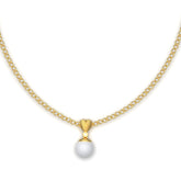 Zily Sterling Silver Synthetic Pearl Necklace