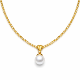 Zily Sterling Silver Synthetic Pearl Necklace
