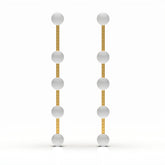 Anna Sterling Silver Round Synthetic Pearl Earrings