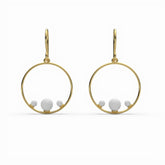 Lily Sterling Silver Round Synthetic Pearl Earrings