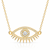 Cyro Silver Zirconia Necklace