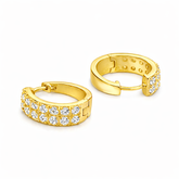 Lina Silver Huggies Earrings