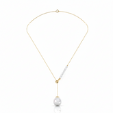 Lue Silver Pearl Necklace