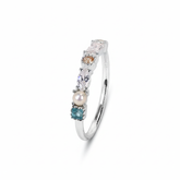 Ava Sterling Silver Multi Gemstone Ring