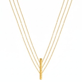 Ria Sterling Silver Three Leyer Necklace