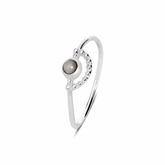 Sira Sterling Silver Round Pearl Ring