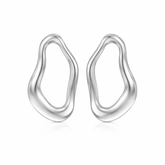 Noa Sterling Silver Organic Stud Earrings