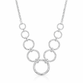 Skye Sterling Silver Round Hammered Necklace
