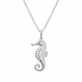 Lily Sterling Silver Seahorse Necklace