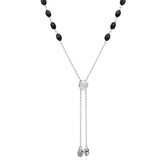 Zoe Sterling Silver Oval Bronzite Necklace