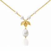 Ema Silver Pearl Necklace