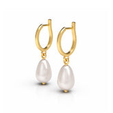 Nora Silver Drop Pearl Earring