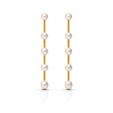 Anna Silver Round Pearl Earrings