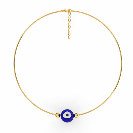 Nyra Silver Evil Eye Anklet