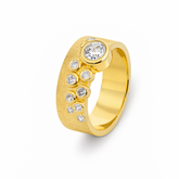 Ora Silver Diamond Adjustable Ring