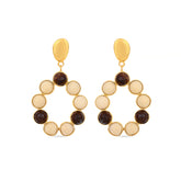 Sia Silver Round Earrings