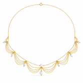 Lily Silver Synthetic Pearl Necklace